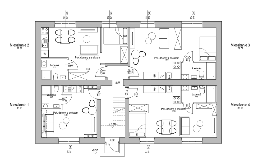 Sycowska 33 — rzut parteru